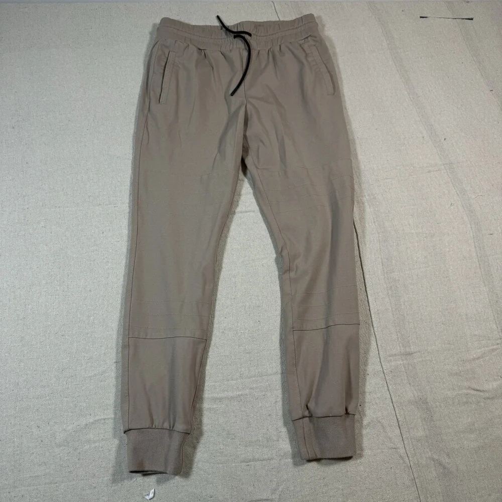 BYLT Elite+ Jogger Pants Mens M Tan Khaki Gym Premium‎ Performance Athleisure